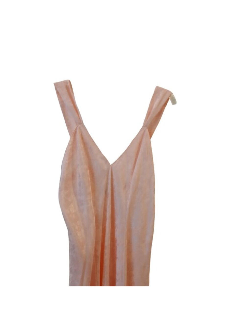 Morgan Taylor Womens Medium V-Neck Evening Gown Pink Nightgown Satin #i-4 - Picture 3 of 9